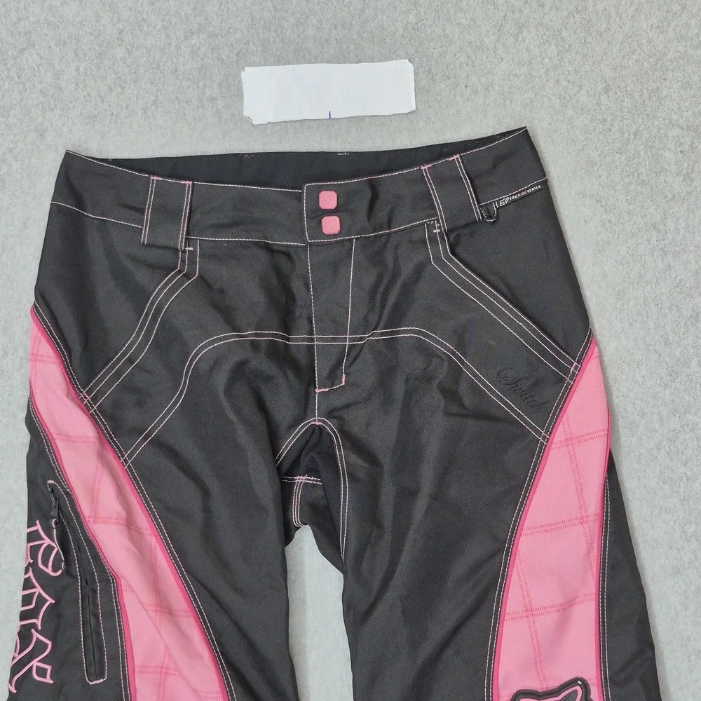 Fox Racing Women Pants 9/10 Black Leather Polyester Switch Motocross Dirt Bike